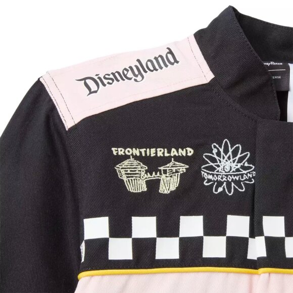 New Disneyland Racing Jacket Varsity Coat Pink Black Castle Her Universe - Picture 3 of 4